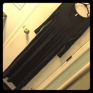 Dark Grey Long Sleeved Maternity Maxi Dress Medium